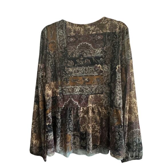 DESIGUAL NWT $115 Katrina Patchwork Look Lined Mesh Top Size US L - Picture 6 of 12